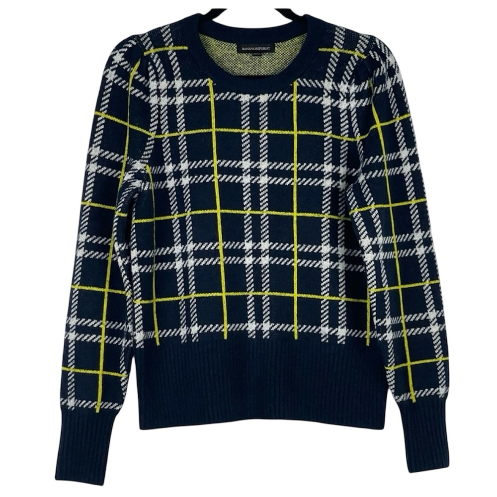 Banana Republic Multicolor Plaid Sweater Size M